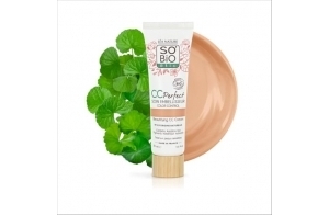 LÉA NATURE SO BiO étic| CC Crème Color Control certifiée Bio - Perfect | Clair | Soin embellisseur | Anti-rougeurs, Anti-fatigue, Anti-teint terne |Centella asiatica bio | Vegan|Made in France|30 ml