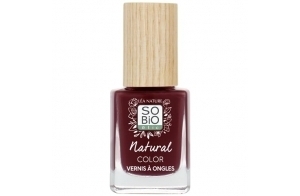 LÉA NATURE SO BiO étic| Vernis ongles naturel - Natural Color | Séduisant rouge | Double action Soin & Couleur - Fortifie & Protège | Huile de Ricin bio fortifiante | Vegan | Made in France |11ml