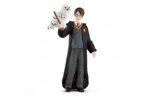 schleich 42633 Harry et Hedwige, dès 6 ans, WIZARDING WORLD - figurine, 4 x 2,5 x 10 cm, Noir