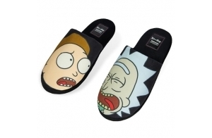 Rick and Morty Chaussons Homme Rigolo Chausson Drole Pantoufles Homme Fantaisie Idée Cadeau Humoristique Tailles 40-45 (Multi, 40-41 EU)