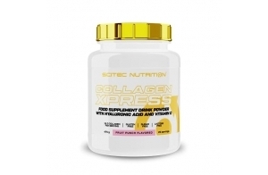 Scitec Nutrition Collagen Xpress, Boisson en poudre aromatisée contenant des acide hyaluronique, vitamine C et des édulcorants, sans sucre et sans gluten, 475 g, Punch aux fruits