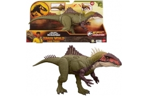 Mattel Jurassic World: La théorie du Chaos Netflix - Affrontement Féroce Figurine articulée Becklespinax, Coups de tête et de mâchoire dévastateurs, rugissements et grognements, HXF52