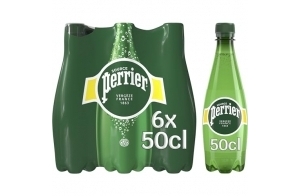 Perrier - Eau avec gaz - Lot de 6 bouteilles de 500 ml