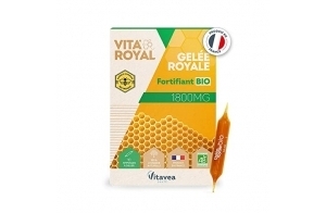 Vitavea - Vita'Royal Fortifiant BIO - Fortifiant, Bienfaits Naturels de la Ruche - Gelée royale 1800 mg hautement dosée - 10 ampoules - Fabriqué en France