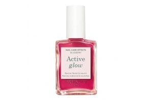 Manucurist Active Glow Blueberry (Rose Froid) Vernis à Ongles Soin Reparateur Bio-Sourcé: Amande Douce, Myrtille, Vernis a Ongle Nourrissant & Brillant, Vernis Transparent Effet Rosé - Vernis Rosé