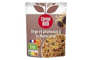 Céréal Bio Orge Bio, Pruneaux, Légumes, Épices Marocaines – Plat Cuisiné Bio Individuel, Micro-Ondable, Prêt à Réchauffer – 220g