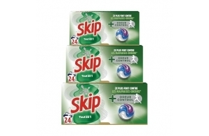 Skip Lessive Capsules Anti-Odeur 3x24 Lavages