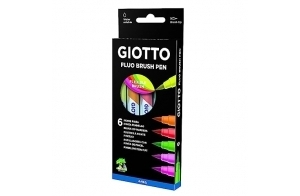 GIOTTO Turbo Soft Brush Fluo - Etui 6 Feutres