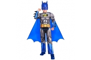 amscan amscan-9906622 Déguisement de Batman Brave & Bold Warner Bros pour Enfant (âge : 4-6 Ans), Garçon, 9906622, Bleu