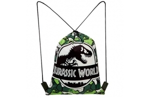 Jurassic World Petit Sac à Dos à Cordon Dinosaure - Sac Piscine Enfant - Sac de Sport Enfant Natation Gym Foot École