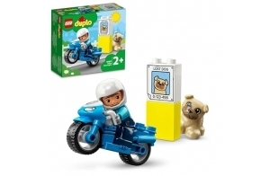 LEGO 10967 DUPLO La Moto De Police, Jouet Pour les Enfants de 2 Ans et Plus, Avec Figurine de Policier, Développement De La Motricité Fine