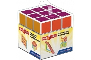 Geomag Magicube Coffret de 27 Cubes Jeu de Construction magnétique pour Enfants, Cadeau pour garçons et Filles de 1 2 3 4 5 6 Ans, éducatif Montessori, constructions magnétiques, Jeux pour Enfants
