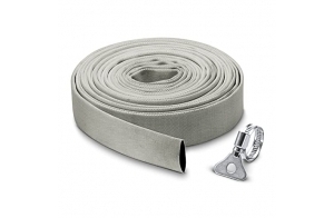 Kärcher 29971000 Acier inoxydable Kit Tuyau Plat en Textile et Collier de Serrage 10 m, Gris