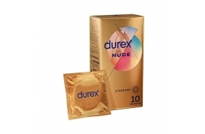 Durex Nude - 10 Préservatifs Ultra Fins pour Homme - Taille Standard