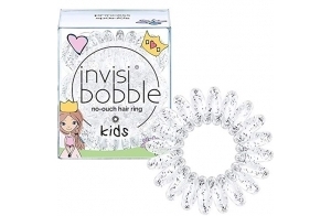 Invisibobble Kids Elastique Cheveux Fille Scintillant Princess Sparkle X3 - Chouchou Cheveux Fille en Spirale - Accessoire Cheveux Fille sans Douleur