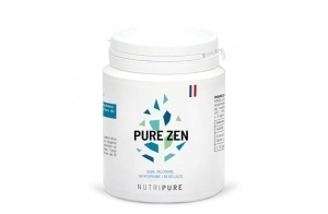 Nutripure | Pure Zen | Complément Alimentaire Anti Stress et Anxiété | Améliore la qualité du Sommeil et Favorise la Relaxation | GABA, Valériane, L-Tryptophane | 90 Gélules | 1 Mois | Made in France