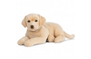 Living Nature Golden Labrador Géant, Chien en Peluche Doux et Réaliste, Peluche Écologique Naturli, 60cm