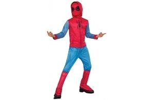 Rubies - Marvel- Déguisement Classique Design Sweat SpiderMan Homecoming avec Couvre-bottes + Cagoule -Taille S- I-640129S, Rouge et Bleu