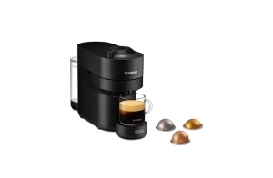 Nespresso De'Longhi ENV90.B Vertuo Pop, machine à café à capsules, permet de préparer 4 tasses, technologie de centrifugation, emballage de bienvenue inclus, 1350 W, noir réglisse/Liquide