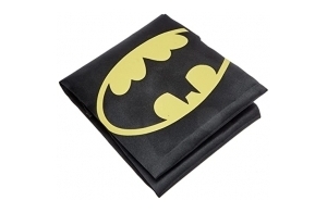 RUBIE'S DC officiel - BATMAN - Cape Noire officielle pour enfants - Taille unique - avec logo du super héros Batman et attache cordon à l'avant Halloween
