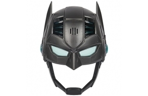 BATMAN DC Comics Masque de armure Up avec visière, plus de 15 sons et phrases, lumineux, piles incluses, costume de super héros, jeu de rôle pour garçons et filles à partir de 4 ans