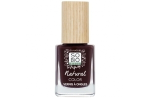 LÉA NATURE SO BiO étic| Vernis ongles naturel - Natural Color | Rouge Velours | Double action Soin & Couleur - Fortifie & Protège | Huile de Ricin bio fortifiante | Vegan | Made in France |11ml