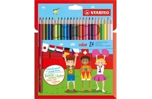 Stabilo Color Crayon de couleur dans emballage en carton 24 pièces