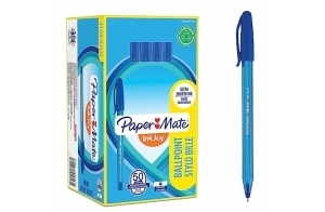 Paper Mate stylo bille InkJoy 100ST | pointe moyenne (1,0 mm) | bleu | lot de 50