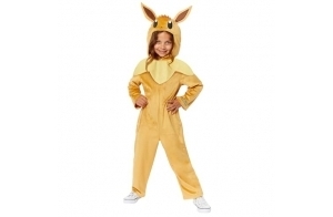 Amscan Unisex Officially Licensed Pokémon EVOLI Hooded Jumpsuit Kids Fancy Dress Costume Age: 8/10 ans