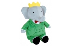 JEMINI Babar Peluche Elephant +/-40 CM, 024343, Vert