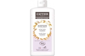 Cattier Shampooing Extra-Doux - Lait d'Avoine - Usage Quotidien - 1L