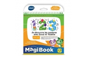 VTech - MagiBook, Livre Éducatif Enfant Niveau 1 Je découvre les Nombres avec Scout et Violette, Pages Illustrées et Interactives, Cadeau Fille et Garçon de 2 Ans à 5 Ans - Contenu en Français