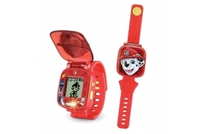 VTech - Pat' Patrouille, La Montre-Jeu Interactive de Marcus, Montre Enfant à Clapet avec Écran Animé, Bracelet Souple, 12 Cadrans, 4 Jeux, Cadeau Enfant de 3 Ans à 7 Ans - Contenu en Français