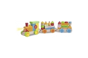 Eichhorn - 100002236 - Train musical coloré avec fonction son et lumière - 28 pièces - 59 cm