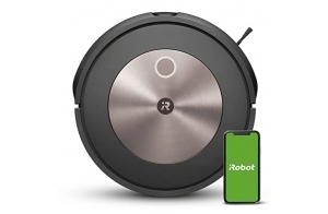 iRobot Roomba j7 (j7156) - Aspirateur Robot Connecté WiFi - Extracteurs Caoutchouc Multisurfaces - Idéal pour Animaux - Cartographie, Mémorise, s'adapte à Votre Domicile - Détecte et Evite Les Objets