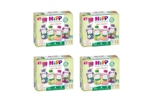 HiPP Biologique Multipack gourdes 4 variétés dès 6 Mois - 32 x 90 g