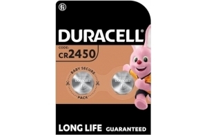 Duracell Piles Boutons Au Lithium Duracell Spéciales 2450 3 v, Lot De 2 (Dl2450/Cr2450), Conçues pour Une Utilisation dans Les Porte-Clés, Balances Et Dispositifs Portables Et Médicaux 5000394152137