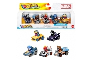 Hot Wheels RacerVerse, Coffret de 5 voitures en métal Marvel optimisées pour les circuits Hot Wheels , pilotées par de célèbres personnages Marvel, cadeau pour enfants et collectionneurs, HPN40