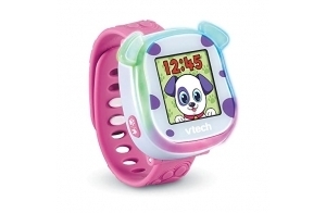 VTech - My First KidiWatch Rose, Montre Digitale Enfant avec Animal Virtuel, Écran Tactile Couleur, Bracelet Souple, 20 Cadrans, Jeux Interactifs, Cadeau Enfant de 3 Ans à 8 Ans - Contenu en Français