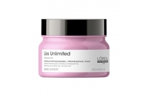 L'Oréal Professionnel, Masque Lissant pour Cheveux Rebelles & Indisciplinés, Anti-Frisottis, Liss Unlimited, SERIE EXPERT, 250 ml