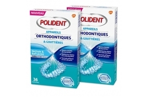 Polident Corega Appareils Orthodontiques et Gouttières, Élimine 99,99 pourcent des bactéries, 72 comprimés