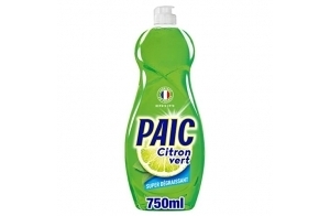 PAIC - Liquide Vaisselle Paic Citron Vert Super Dégraissant - Nettoie - Dégraisse - Élimine les mauvaises odeurs - 750 ml