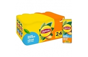Lipton Ice Tea Pêche Sans Sucres Canettes 24x33CL