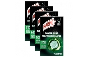 HARPIC Lot de 4 x 6 Tablettes Power Plus Fraicheur Active