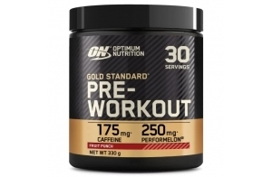 Optimum Nutrition Gold Standard Pre Workout en poudre, boisson énergétique avec créatine monohydrate, bêta-alanine, caféine et vitamines B, complément goût Cocktail de fruits, 30 portions, 330 g