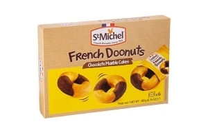 St Michel Doonuts Marbrés Chocolat 180g - 6 sachets fraicheur - sans huile de palme - fabriqué en France - Lot de 9