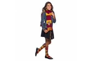 RUBIE'S Harry Potter Officiel - Echarpe Luxe Gryffondor - Accessoire Pour Déguisement Enfant - Taille Unique - 6 ans et Plus - Echarpe Rayée Tricotée - Pour Halloween, Carnaval - Idée Cadeau de Noël