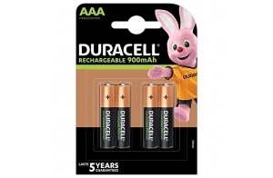 Duracell Ultra Set de 4 Piles Rechargeable Type AAA 900mAh