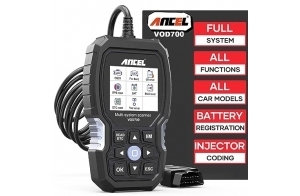 ANCEL VOD700 Outil Diagnostic Voiture pour Systèmes Complets pour les Véhicules Volvo, Valise Diagnostic Auto OBD2 avec 12+ Fonction de Reset, Fonction OBD2 Complètes, Lecteur de Code avec Diagnostics