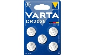 VARTA Piles Bouton CR2025, lot de 5, Lithium Coin, 3V, emballage sécurisé pour les enfants, pour petits appareils électroniques - clés de voiture, télécommandes, balances